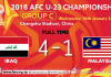 AFC U-23 Malaysia 1 Iraq 4